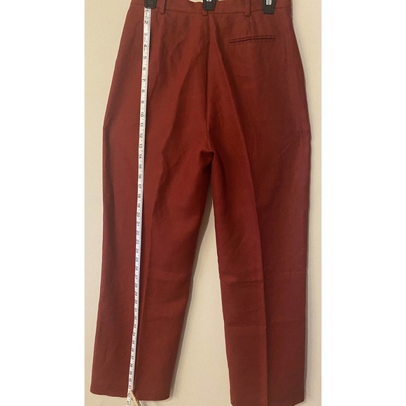 Women’s Madison Studio Red Linen Dress Pants Trousers Size 10 - Picture 2 of 8